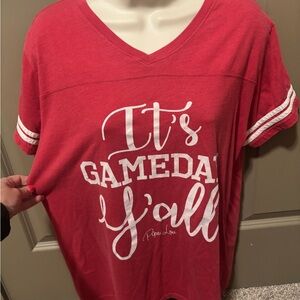 Red Game Day T-Shirt by Pepe Lou